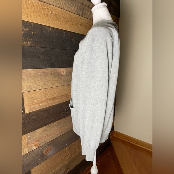 Men’s J Crew varsity v-neck button down gray cardigan Size XL collegiate preppy - Picture 4 of 7